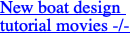 New boat design tutorial movies